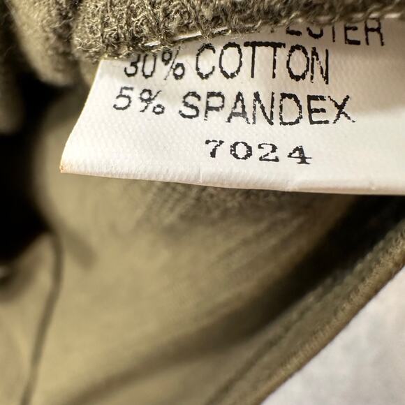 PrettyGarden Tie Front Dress Women's Medium Olive Green Ribbed Long Sleeve - Picture 5 of 8